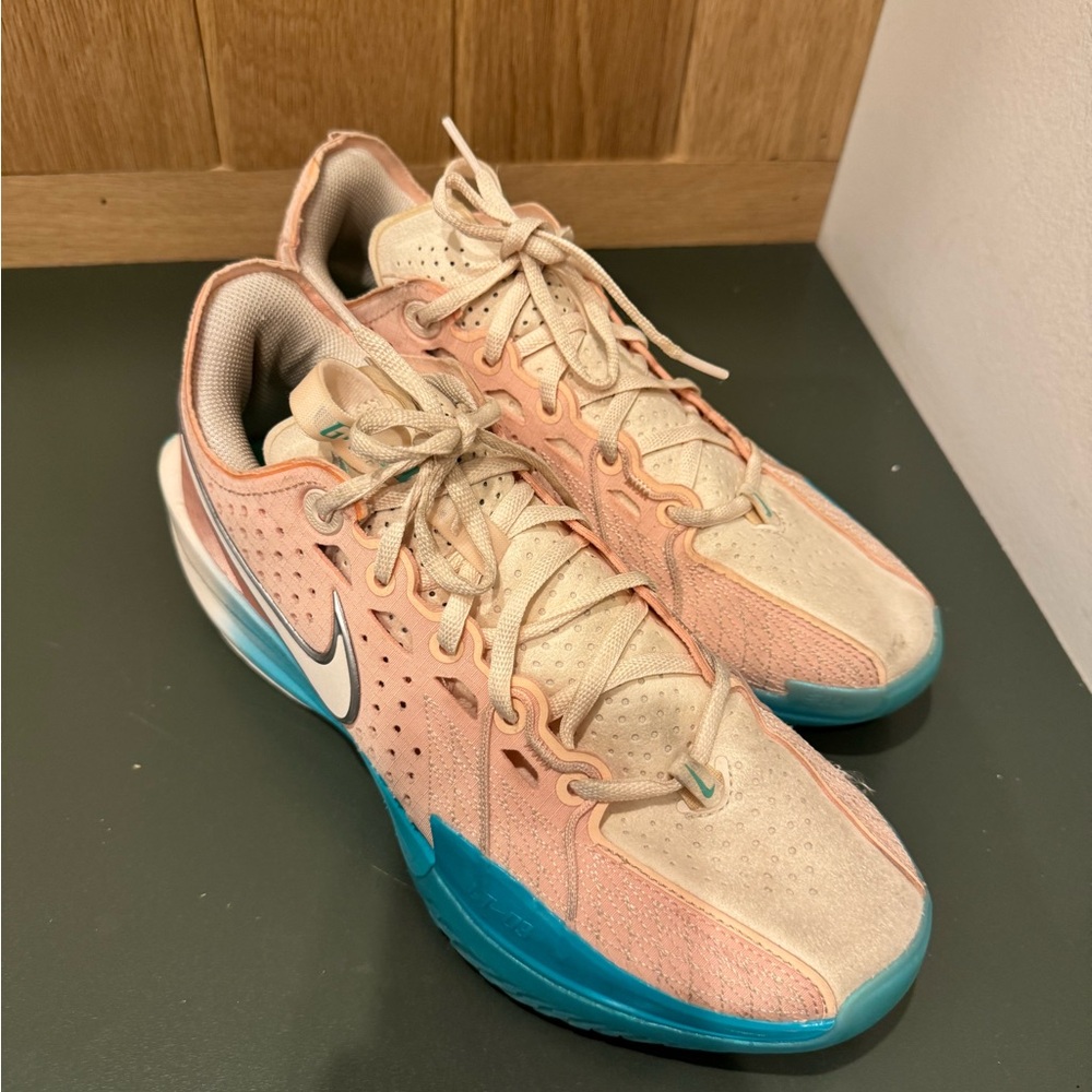 Nike Peach and Teal Men's Athletic Sneakers